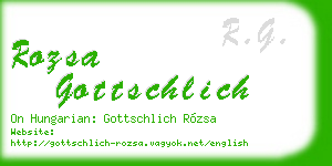 rozsa gottschlich business card